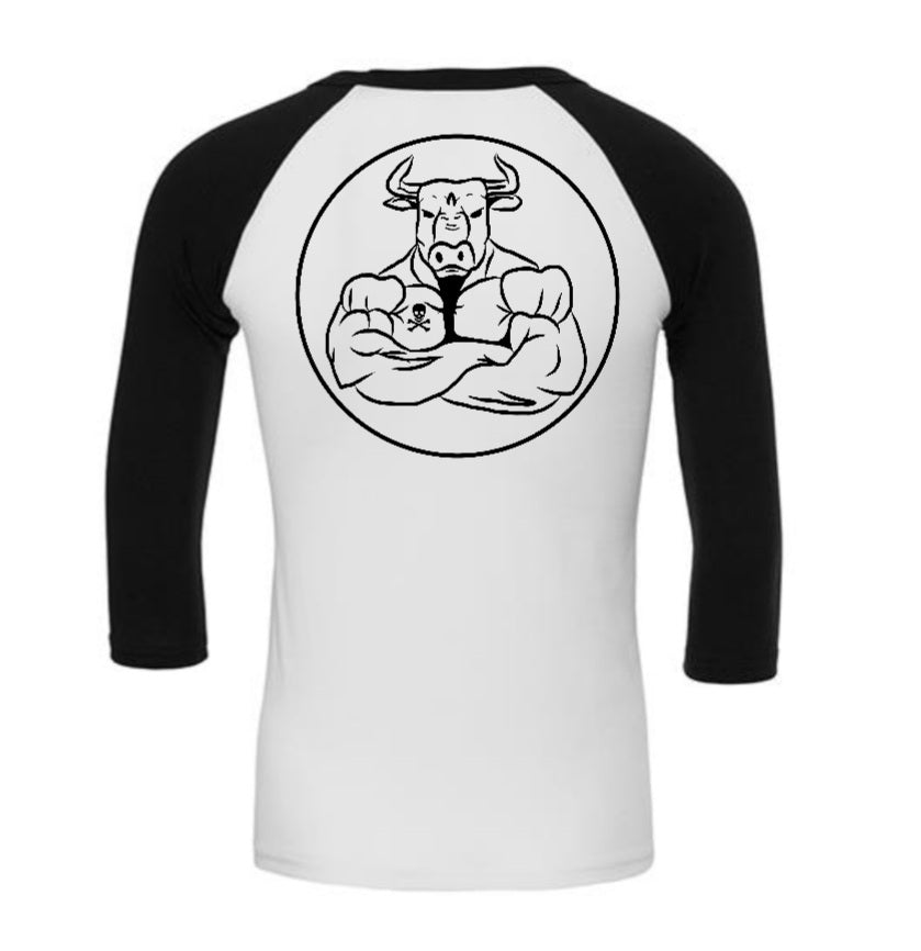 black white baseball tee