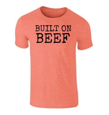 Orange BUILT ON BEEF Tshirt