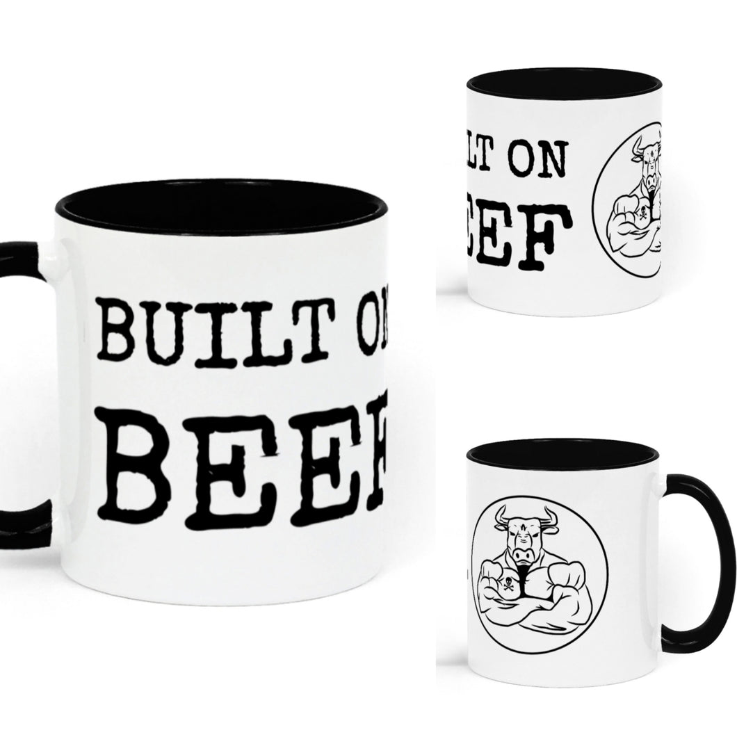 BUILT ON BEEF Two Tone Mug