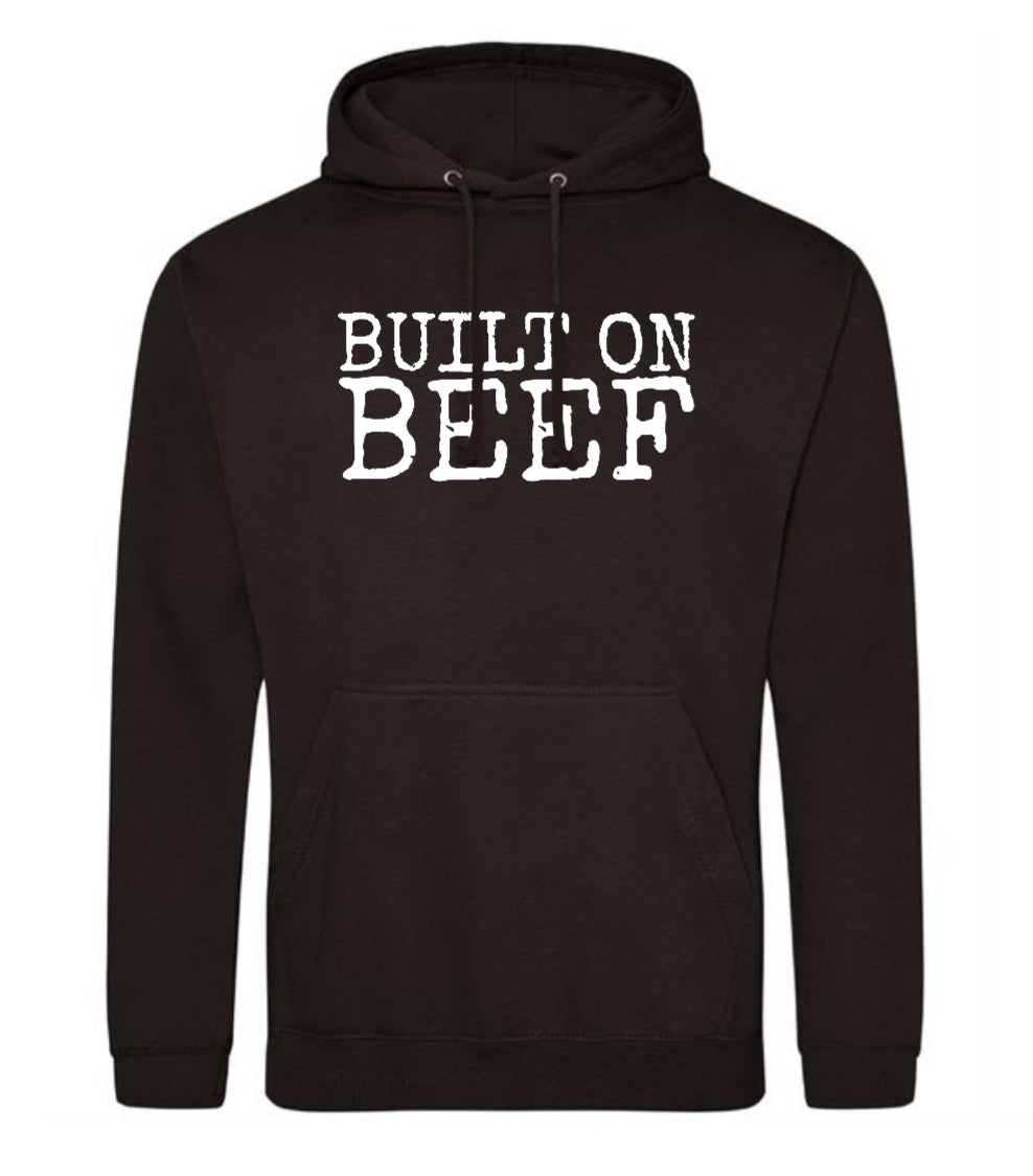 BUILT ON BEEF - Pull over hoodie - Black